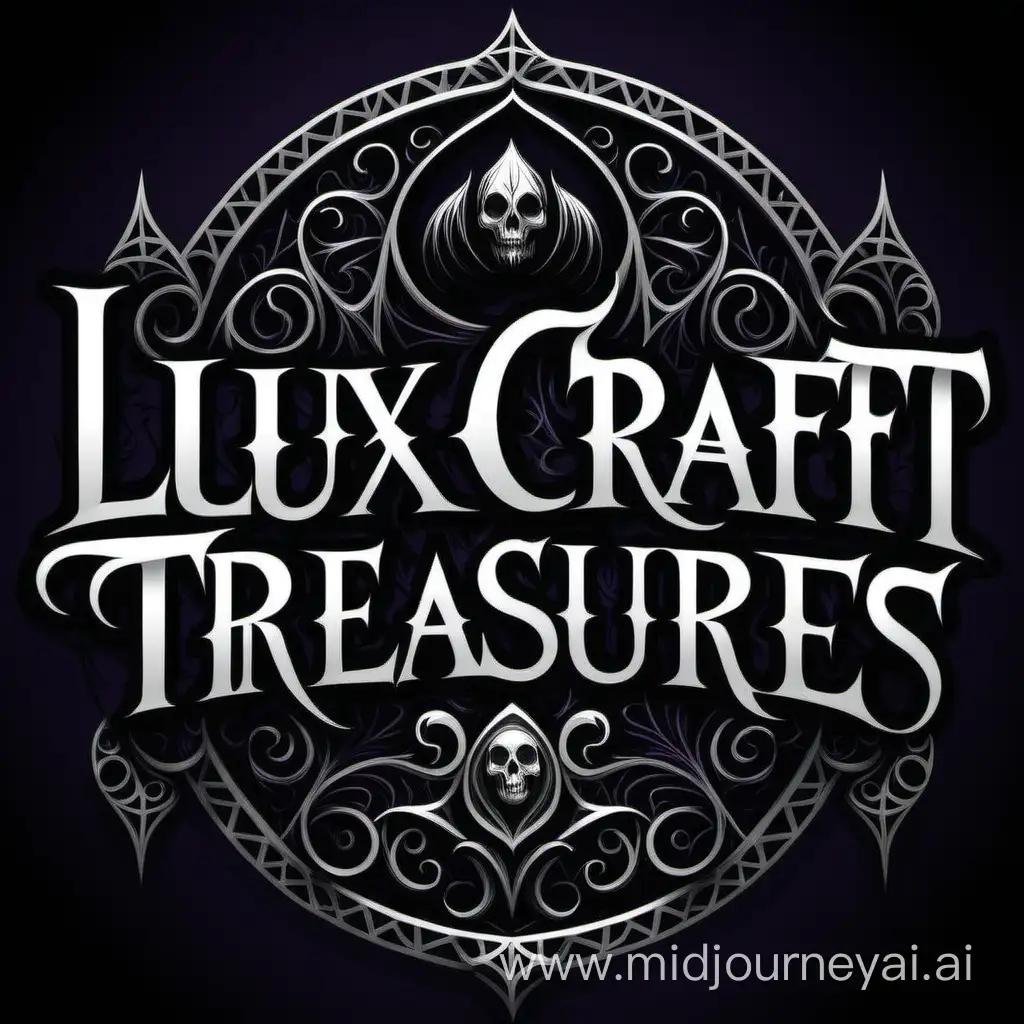 Lux Craft Treasures Dark Gothic Logo Design