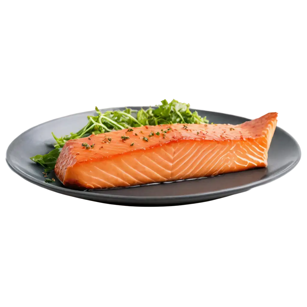 juicy baked salmon on a plate