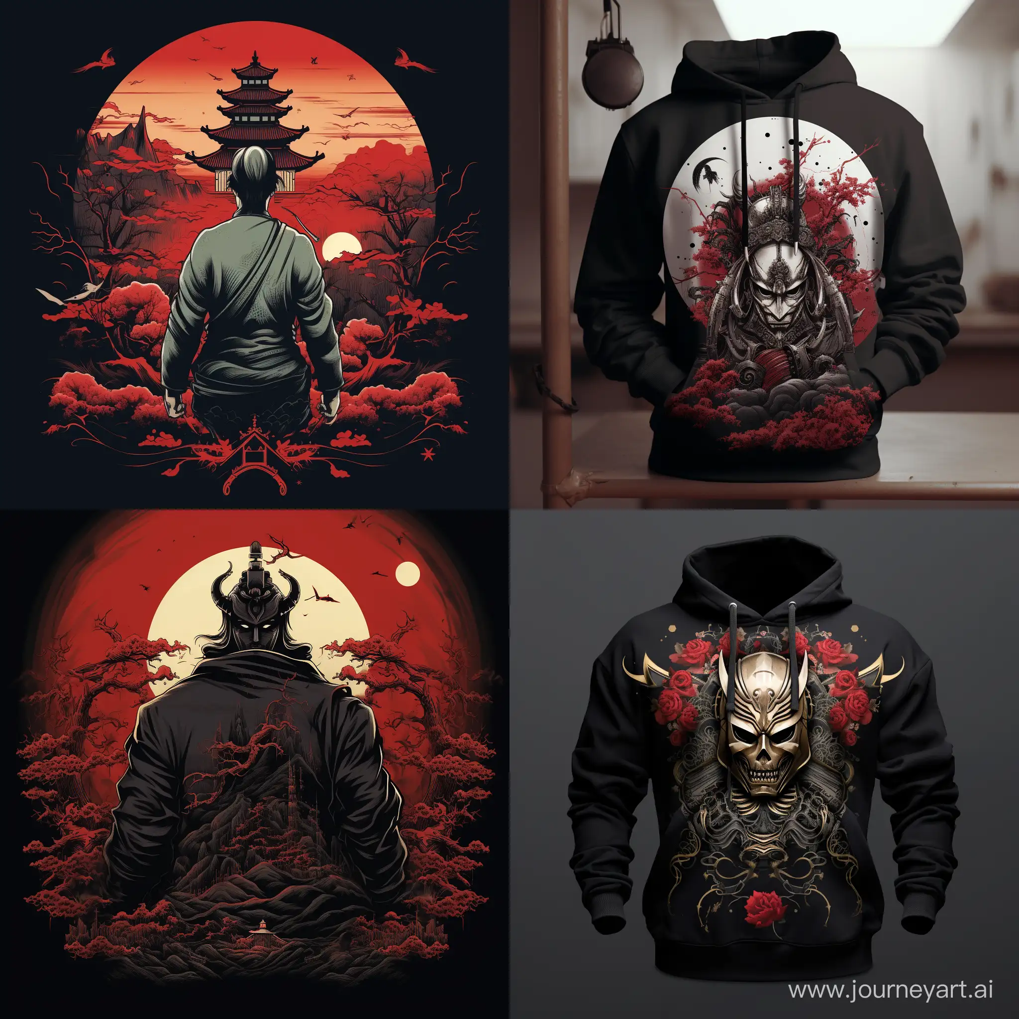 Samurai hoodie design