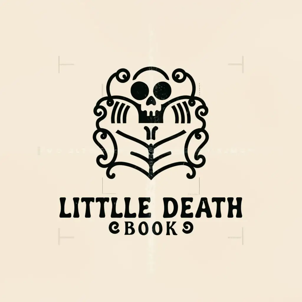 LOGO-Design-for-Little-Death-Books-Vintage-Typography-with-Rare-Book-Motif-and-Elegant-Aesthetic-for-Retail-Industry