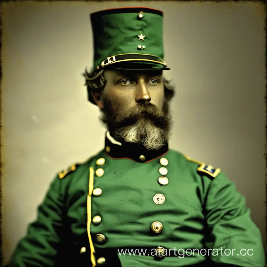 Confederate-Soldier-in-Green-Uniform-1880