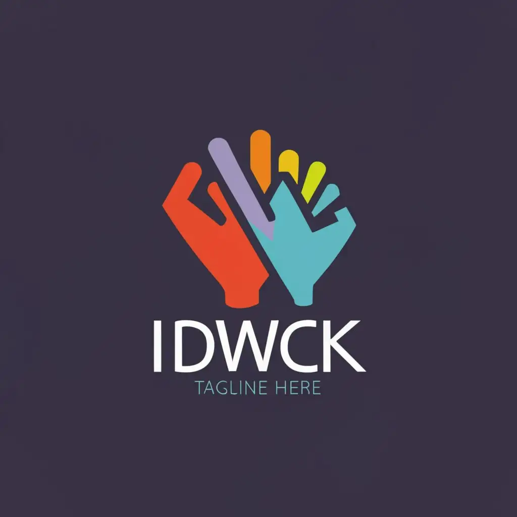 a logo design,with the text "DWCK", main symbol:A HAND LOGO OR A UNITY OR COMMUNITY,complex,clear background