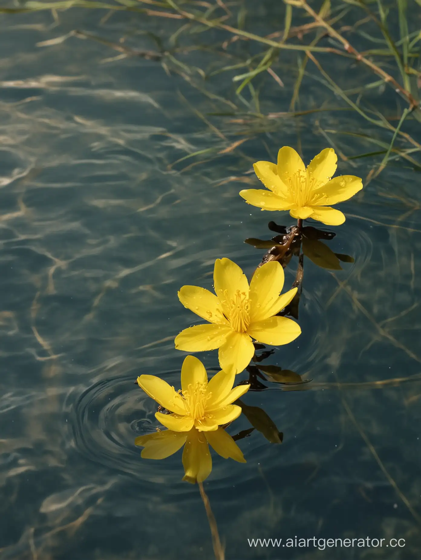 Acacia-Yellow-Flower-CloseUp-8K-in-Water