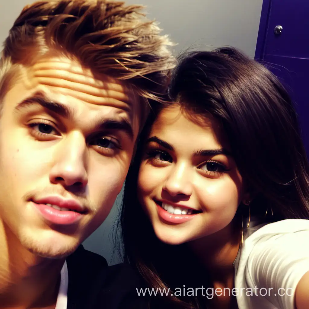 Justin-Bieber-and-Selena-Gomez-Capturing-a-Stylish-Selfie-Moment