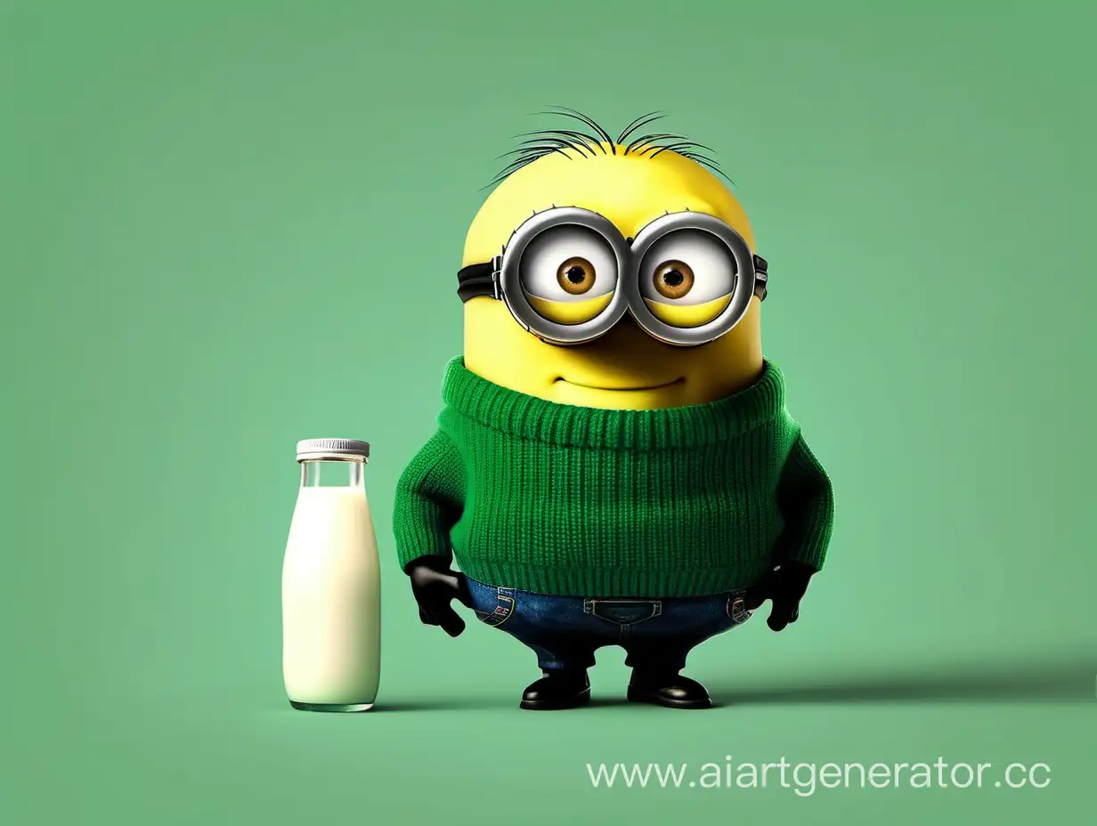 Intelligent-Minion-with-Glasses-Holding-a-Bottle-of-Milk
