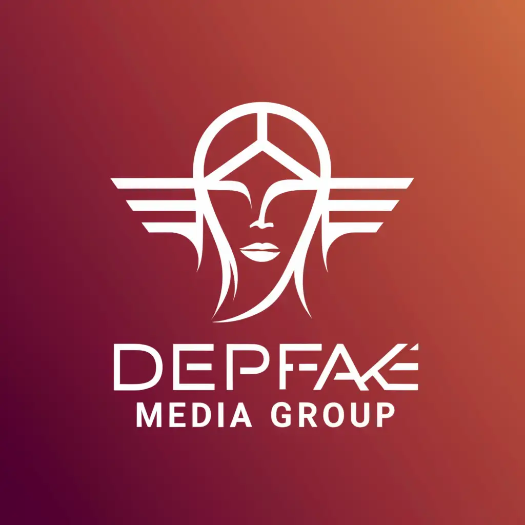 a logo design,with the text "DMG Deepfake Media Group", main symbol:bare female body,Moderate,clear background
