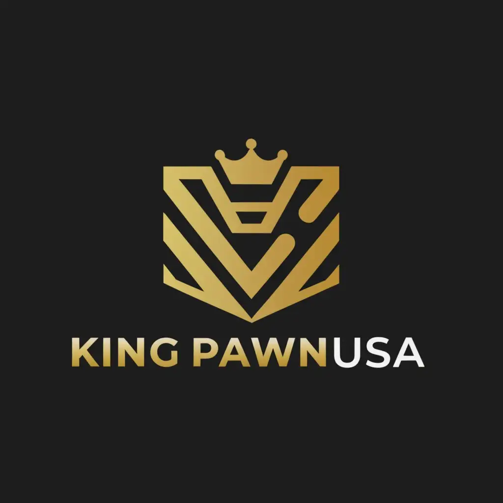 a logo design,with the text "Kingpawnusa", main symbol:Pawnshop,Moderate,be used in Finance industry,clear background