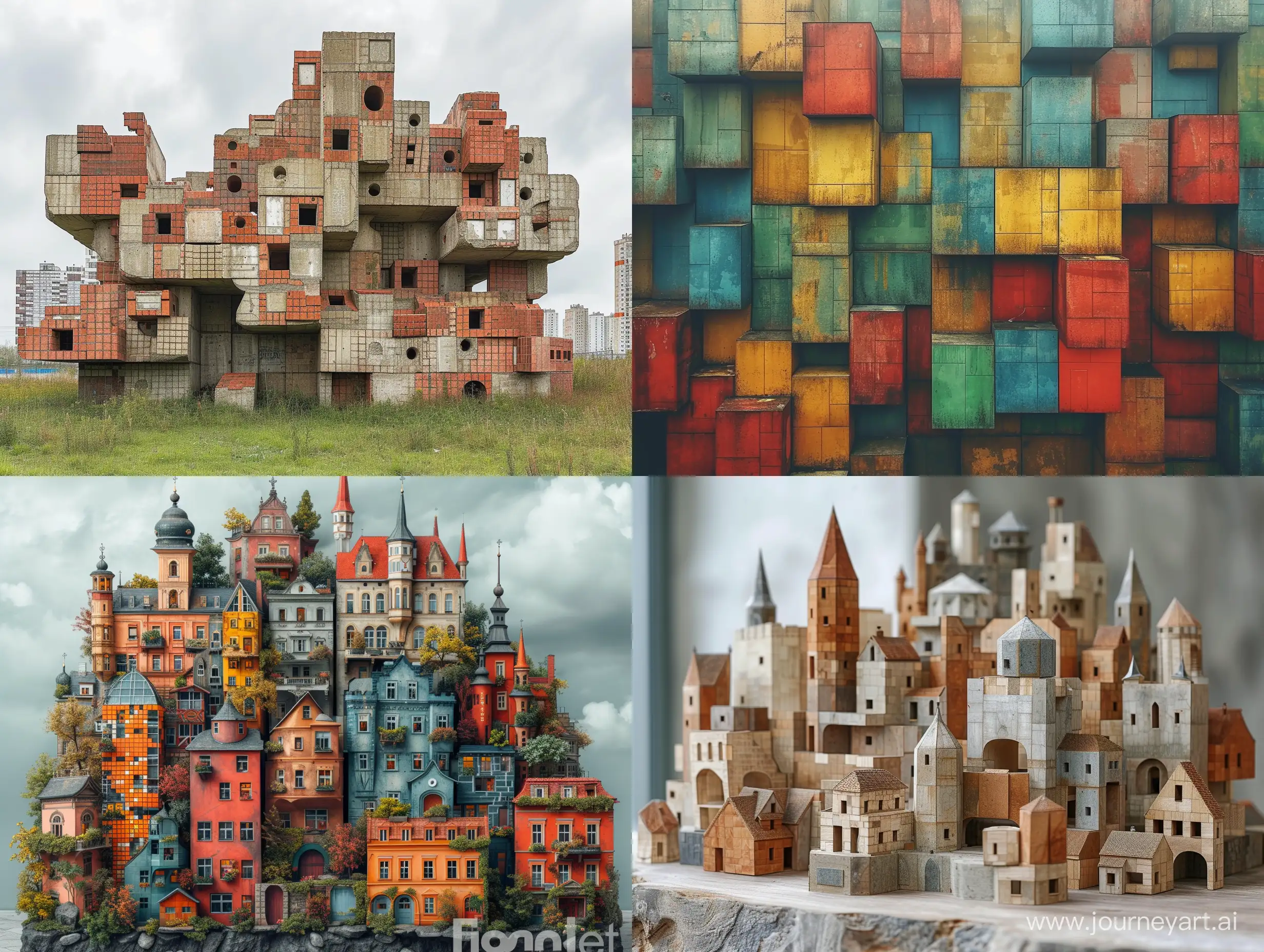 Tetris blocks exactly like the game but with real life buildings --s 600