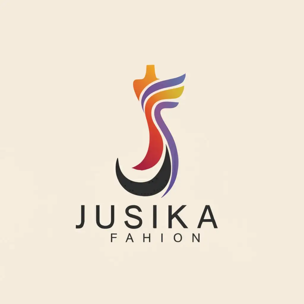a logo design,with the text "Jusika Fashion", main symbol:Fashion,Moderate,clear background