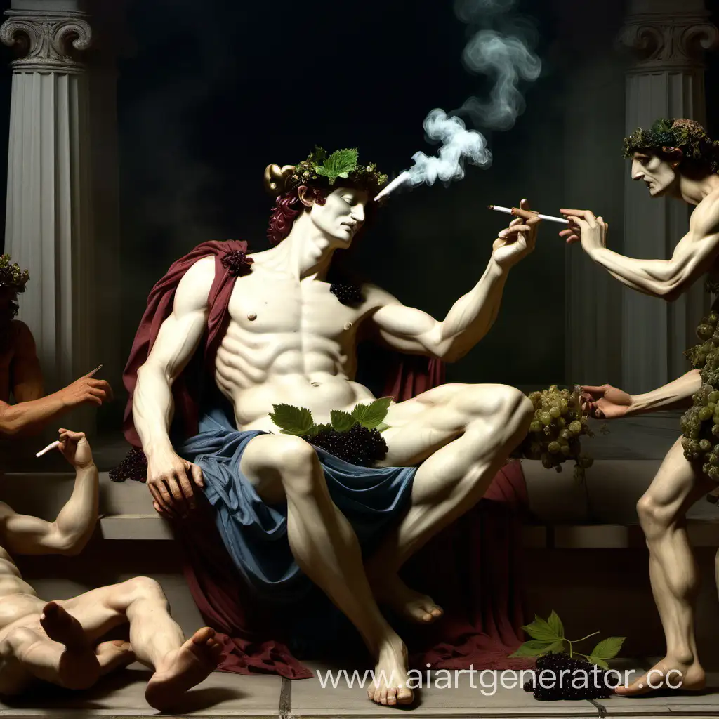 Dionysus-Smoking-and-Dying-Surreal-Artistic-Depiction