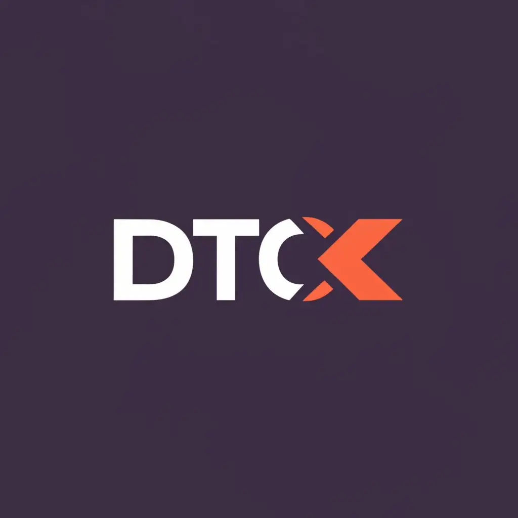 a logo design,with the text "Dtc-X", main symbol:custom,Minimalistic,clear background