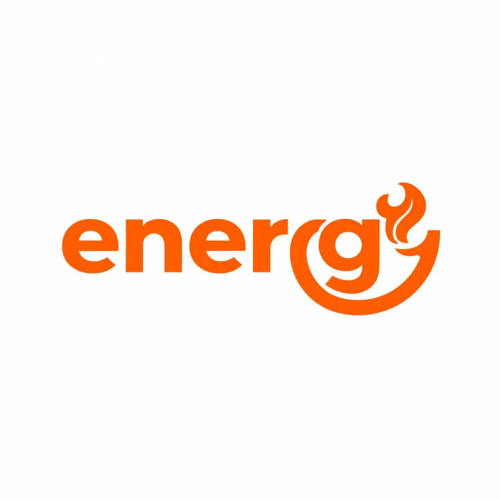 a logo design,with the text "Energy", main symbol:Heat,Minimalistic,clear background