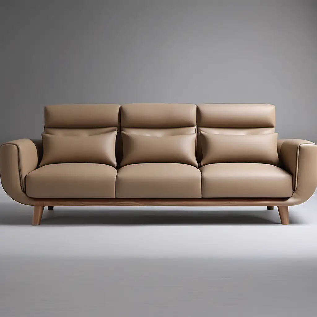 Elegant ChineseItalian Style 3Seat Sofa with Minimalist Design