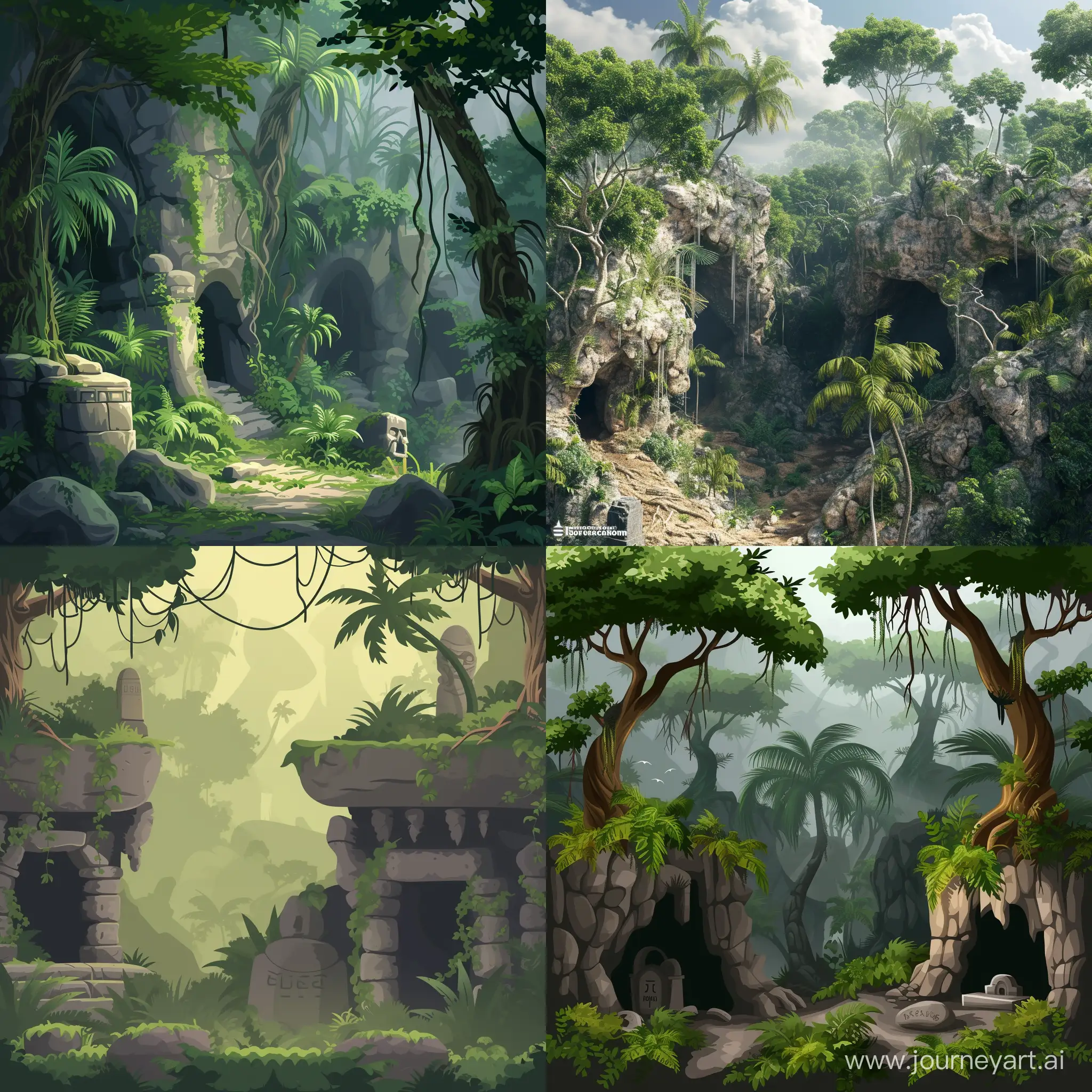 Exploring-Lush-Amazon-Jungle-Tropical-Trees-Caves-and-Ancient-Tombs