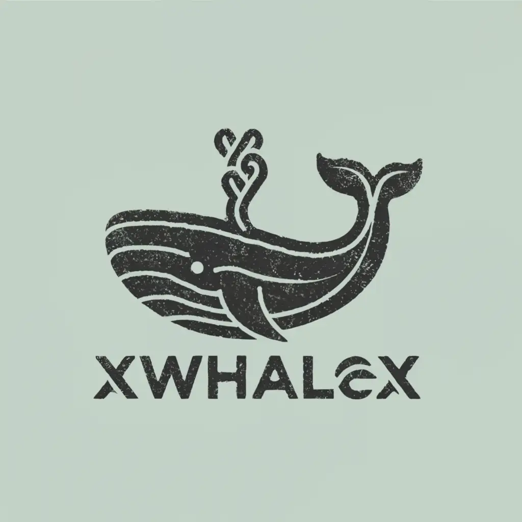 a logo design,with the text "XwhaleX", main symbol:Whale,complex,be used in Retail industry,clear background