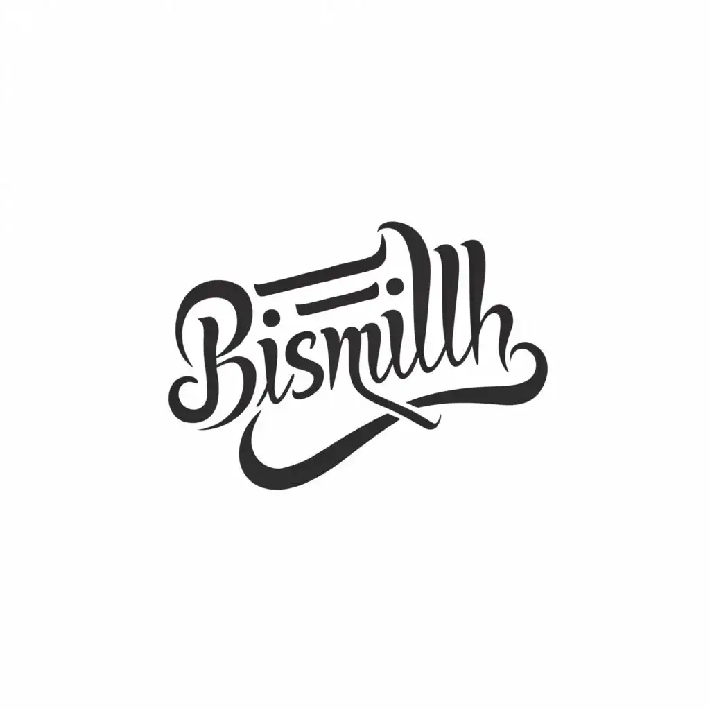 a logo design,with the text "bismillah", main symbol:different design,Moderate,be used in Religious industry,clear background