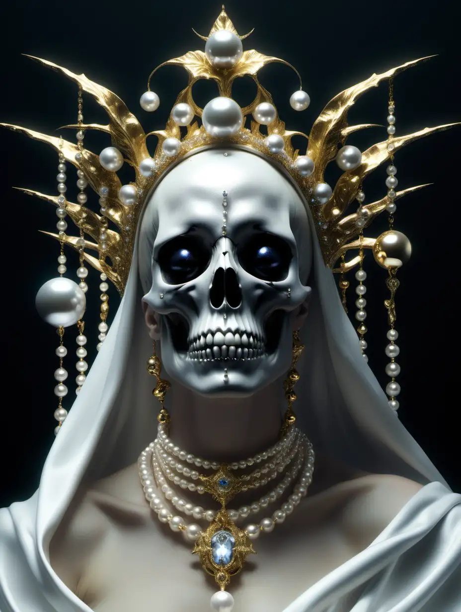 Opulent NeoRenaissance Jewelry Death and Misery with Shiny Diamonds and Pearls