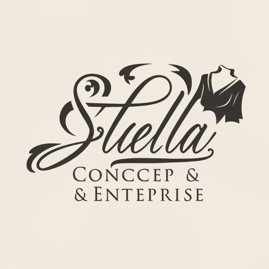 a logo design,with the text "STELLA CONCEPT & ENTERPRISE", main symbol:clothing,complex,be used in Beauty Spa industry,clear background