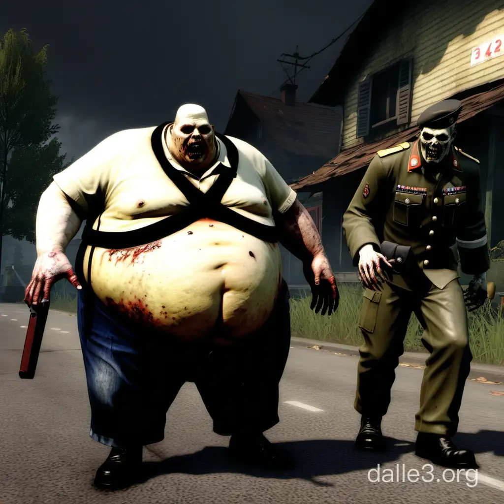 Left4Dead 2 Boomer 1942 German Zombie Fat Bloated Morbidly Obese German Army 