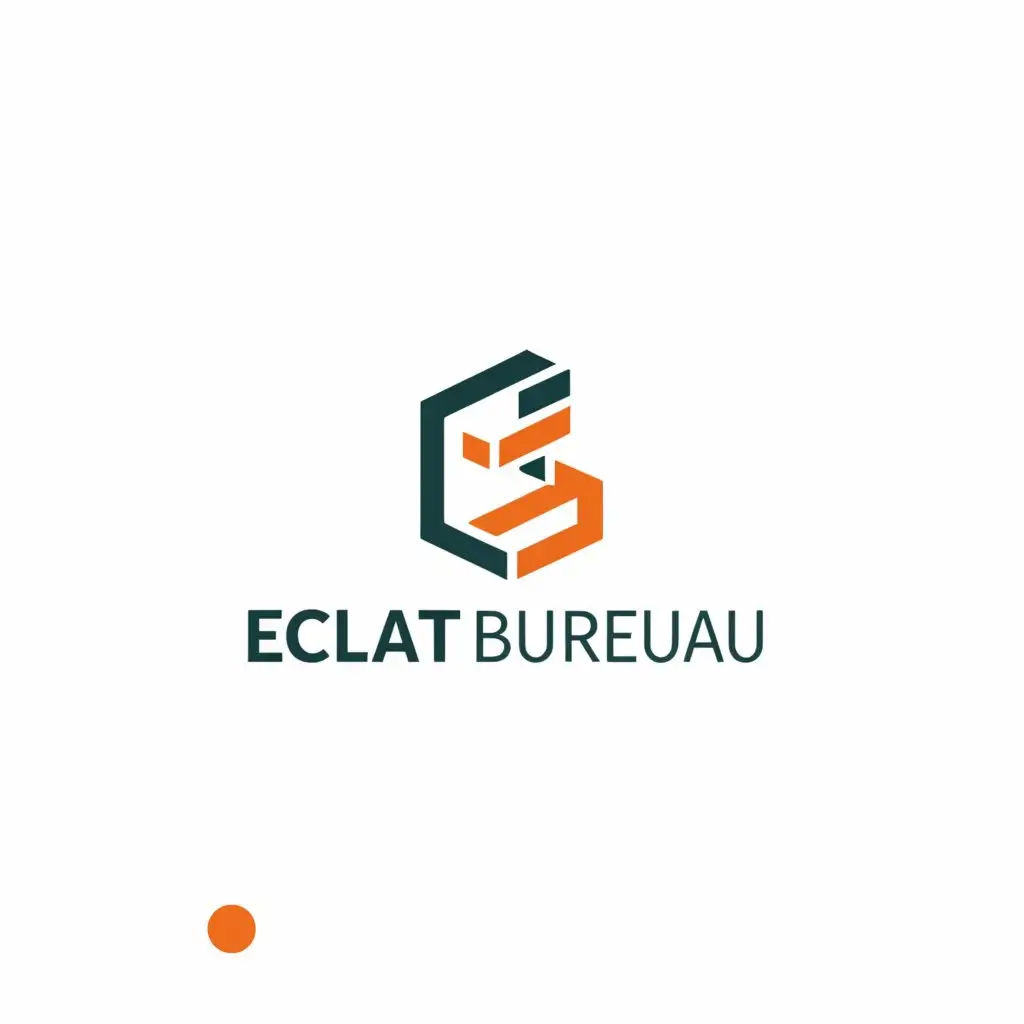 a logo design,with the text "eclat bureau", main symbol:letter, furniture, office,complex,clear background