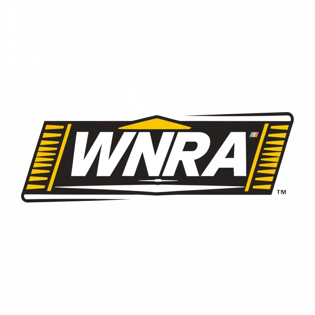 logo, Nascar, with the text "WNRA", typography