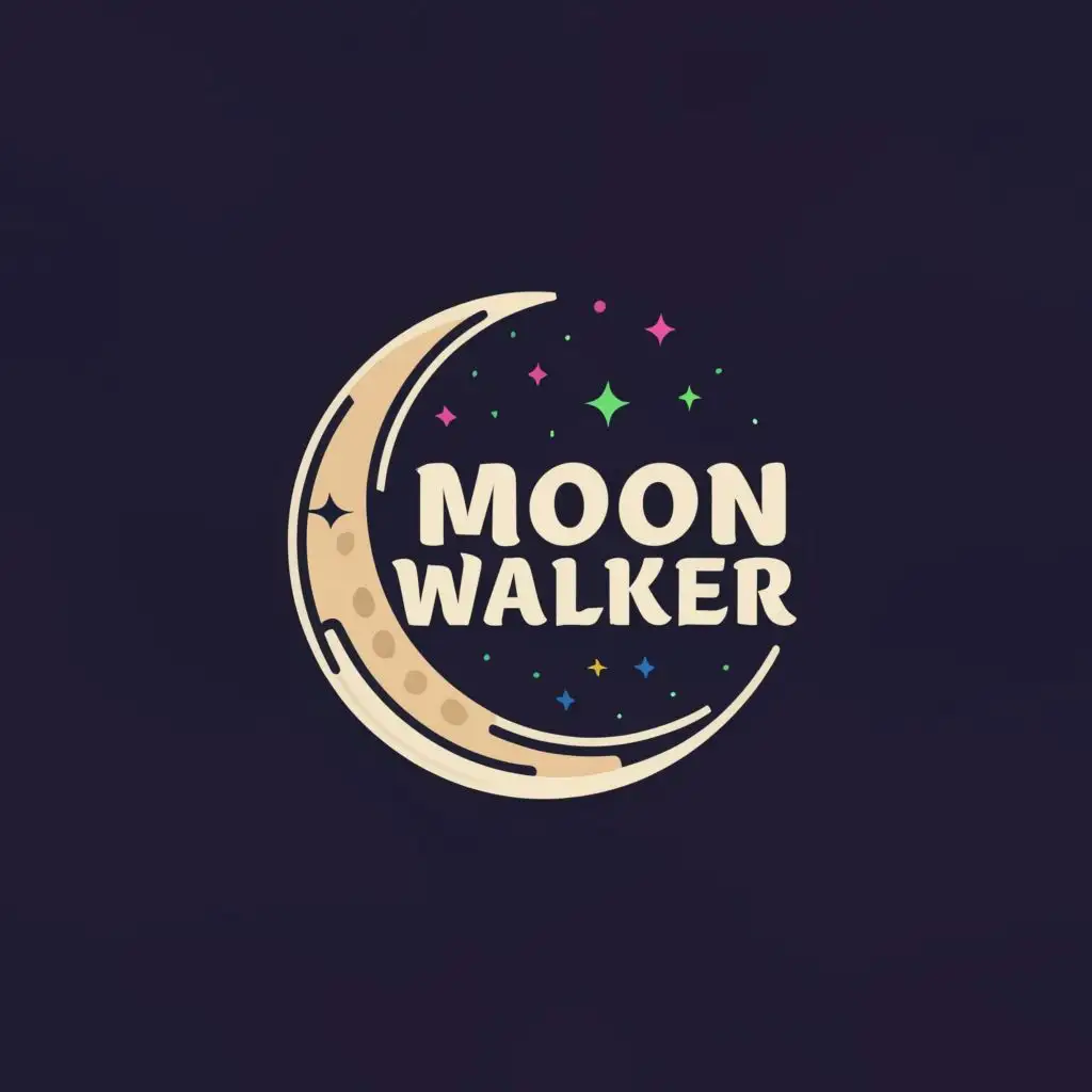logo, Moon space, with the text "Moon Walker", typography, be used in Technology industry