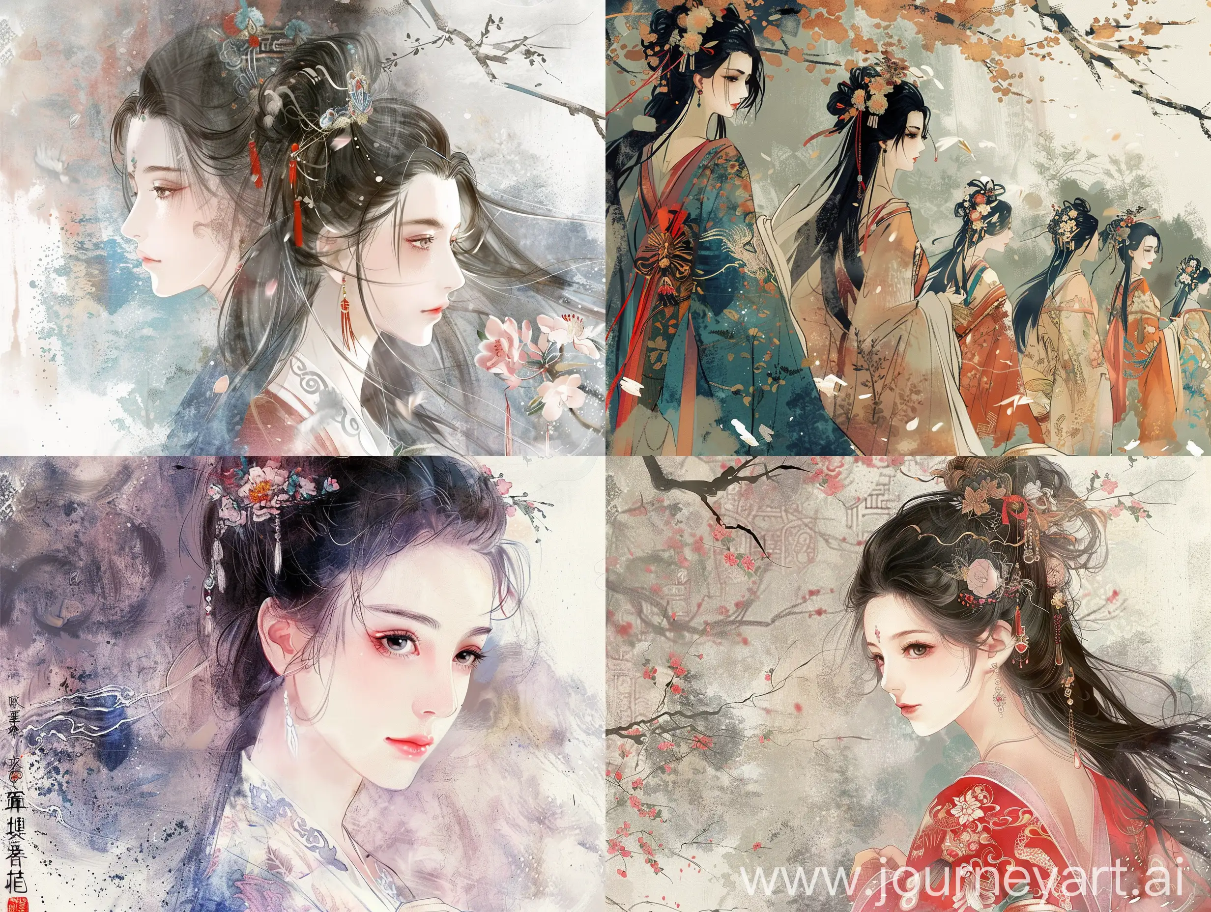 Elegant-ChineseStyle-Manga-Art-13-Beautiful-Women-in-Grand-Oriental-Aesthetics