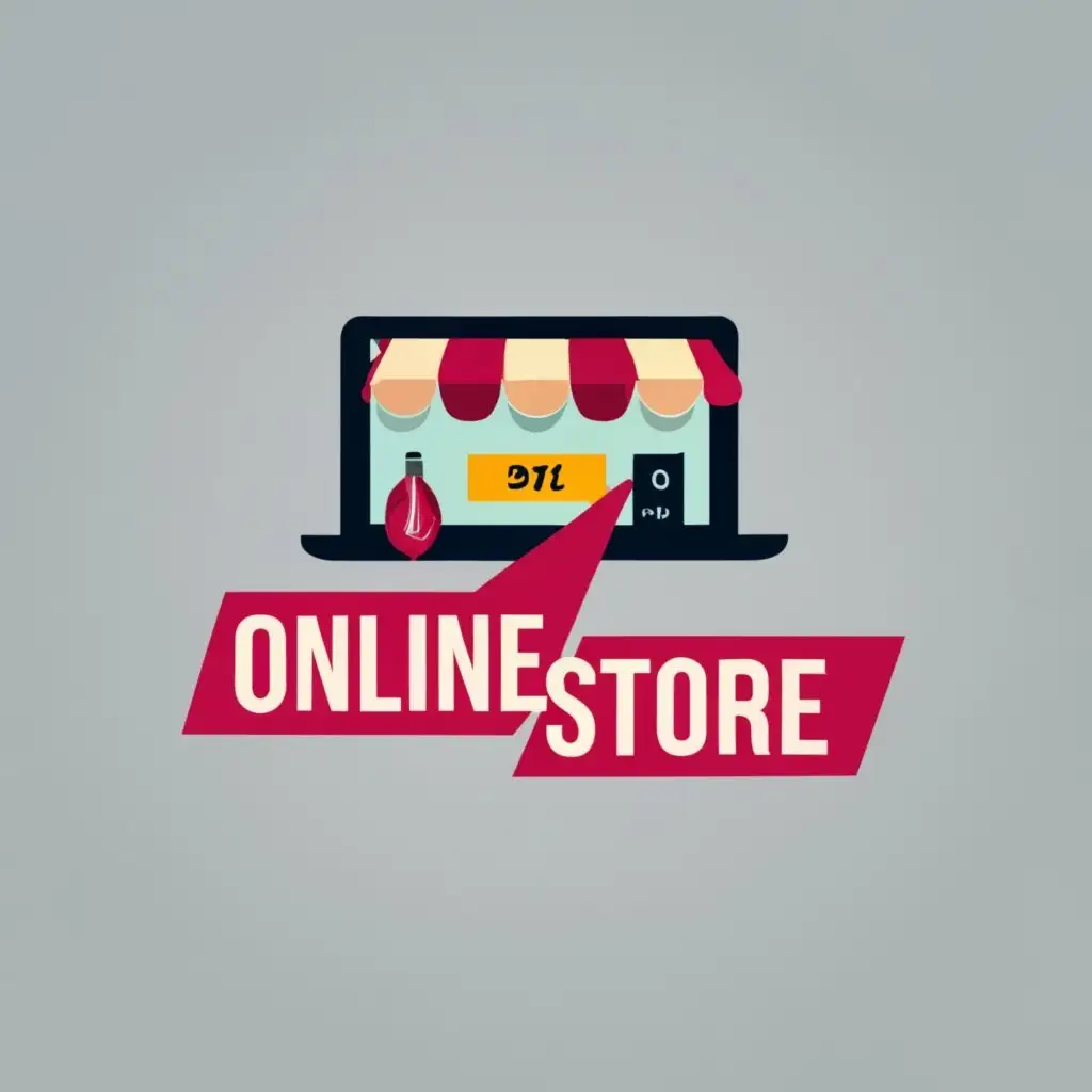 logo, shopping, with the text "Online Store", typography, be used in Retail industry