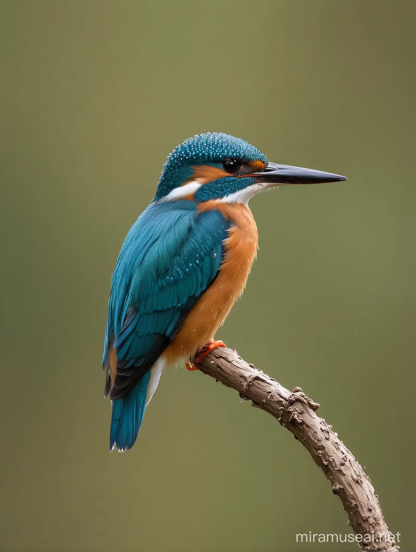 Vibrant Eleonoras Kingfisher Bird Perched on a Branch