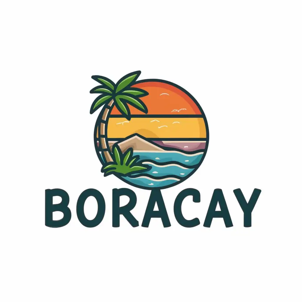 logo, Island, with the text "Boracay", typography, be used in Animals Pets industry