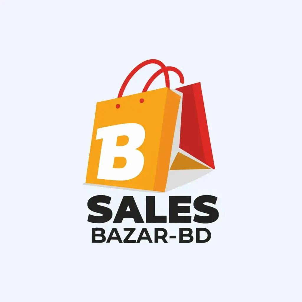 LOGO-Design-For-Sales-Bazar-BD-Professional-Shopping-Bags-Emblem-for-Finance-Industry