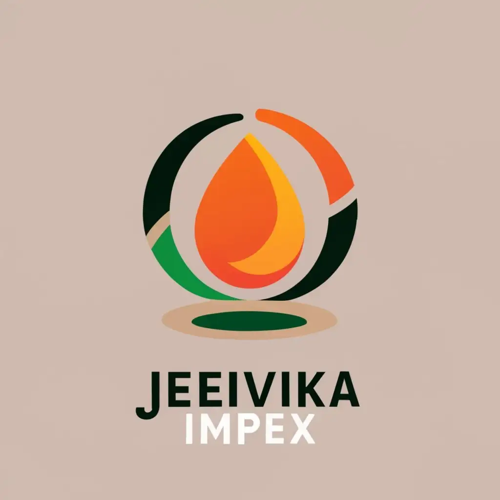 logo, Bio desial oil logo small size, text is bigger than logo, text "JEEVIKA IMPEX", with the text ""Jeevika IMPEX"", typography, be used in Legal industry