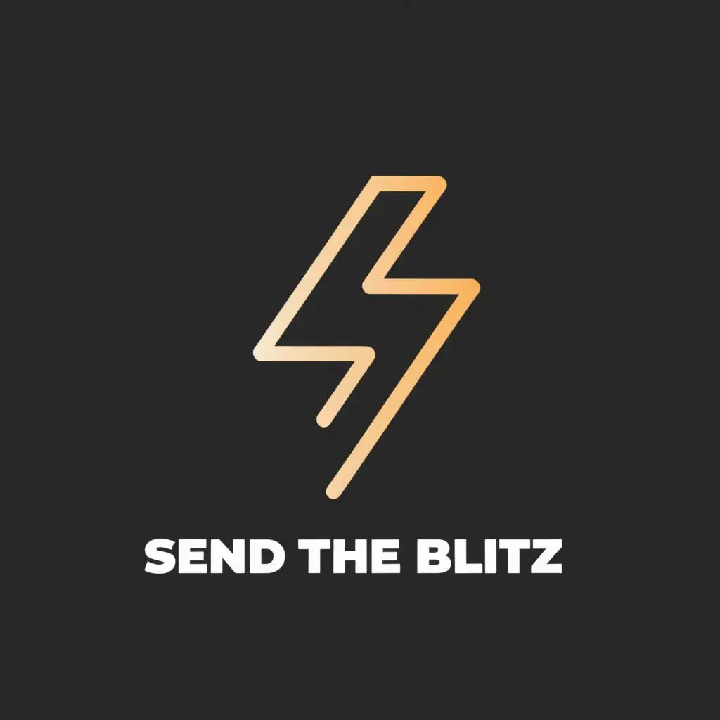 a logo design,with the text "Send the blitz", main symbol:a blitz,Moderate,clear background