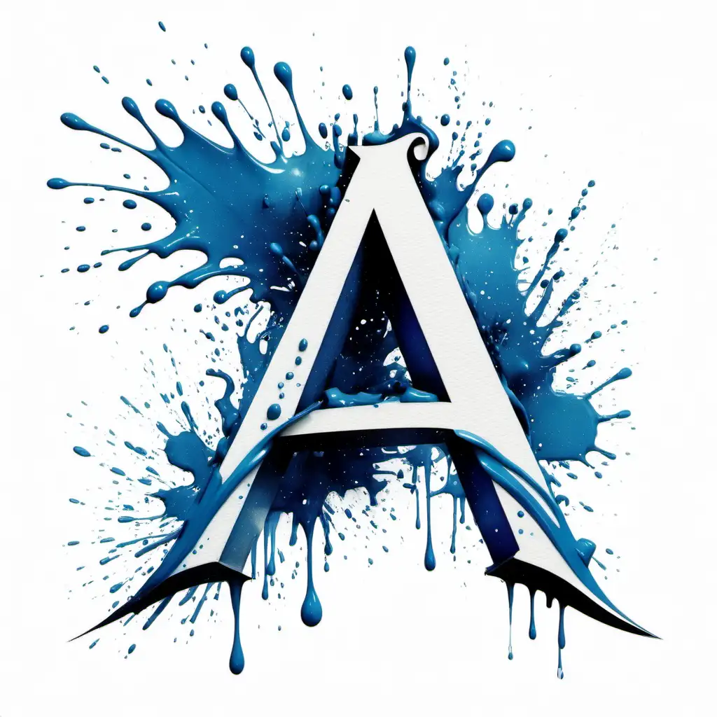 Elegant-Calligraphy-Letter-A-with-Artistic-Splashes