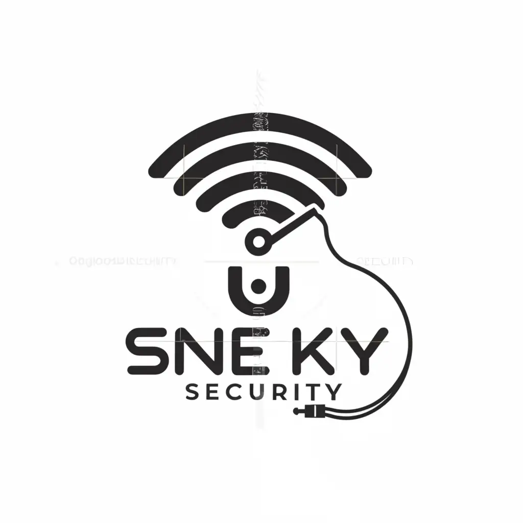 a logo design,with the text "Sneaky Security", main symbol:Antenna,Moderate,be used in Technology industry,clear background