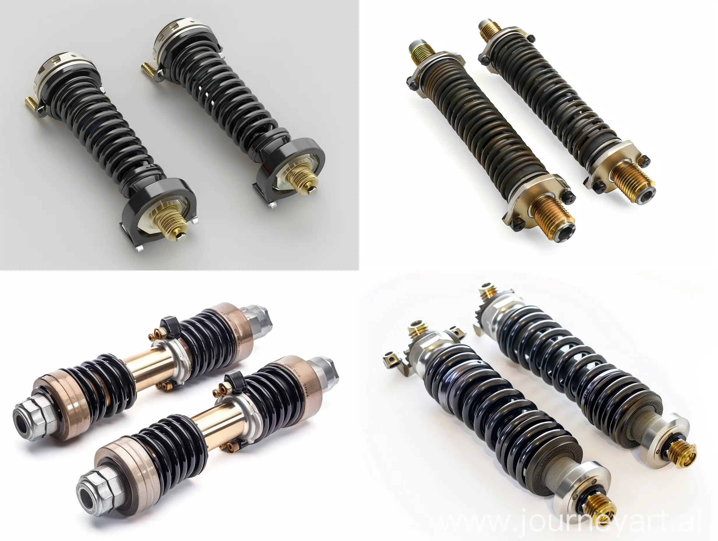 A pair of car shock absorbers

