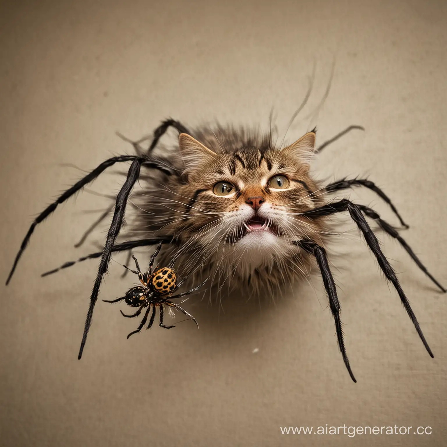 паук ест кота