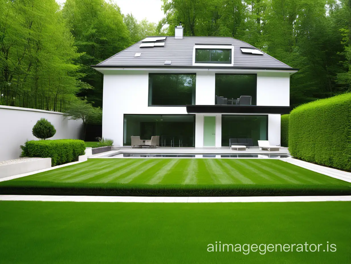 Scenic-WellGroomed-Lawn-Surrounding-a-Private-House