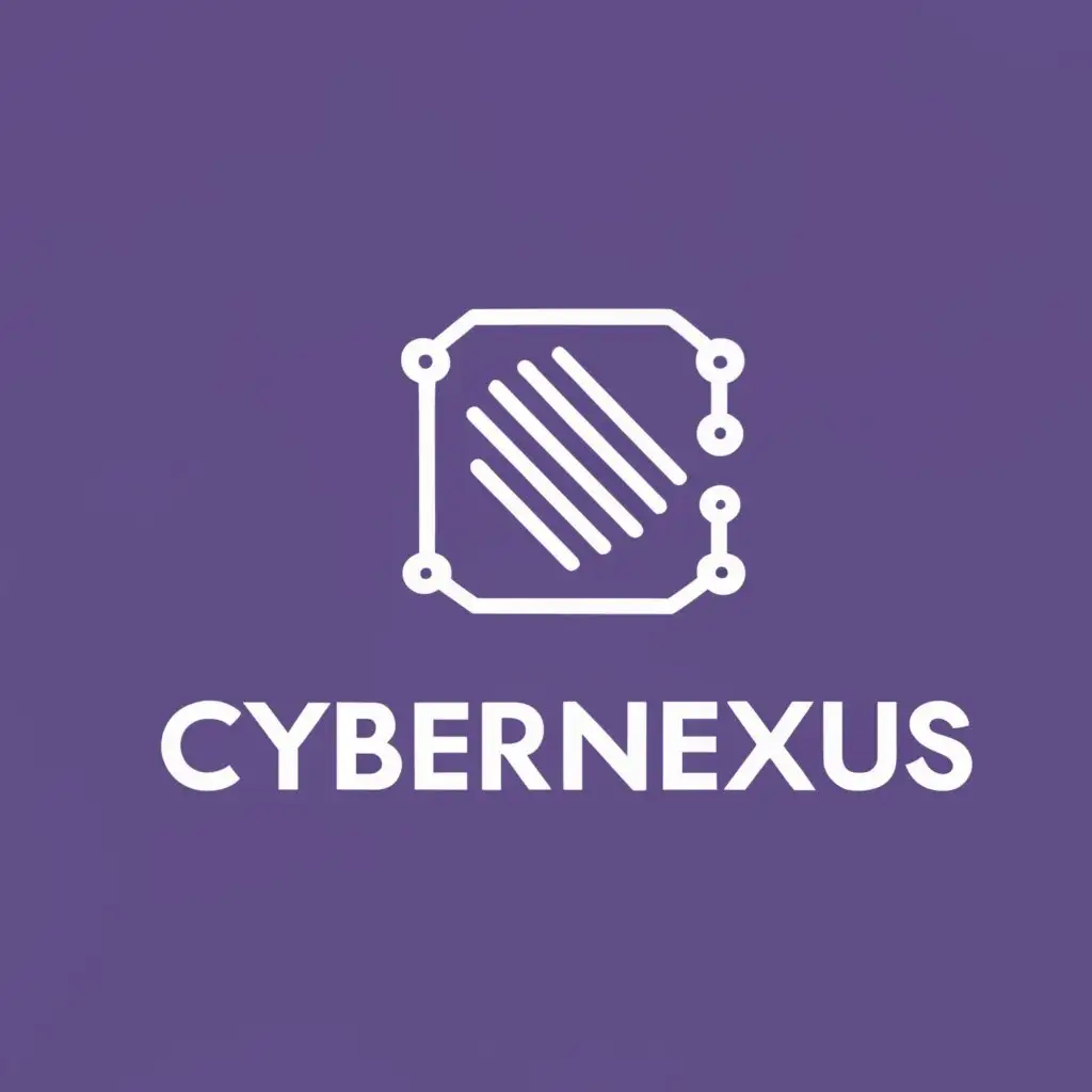 logo, iot device, microchip, with the text "CyberNexus", typography, be used in Technology industry