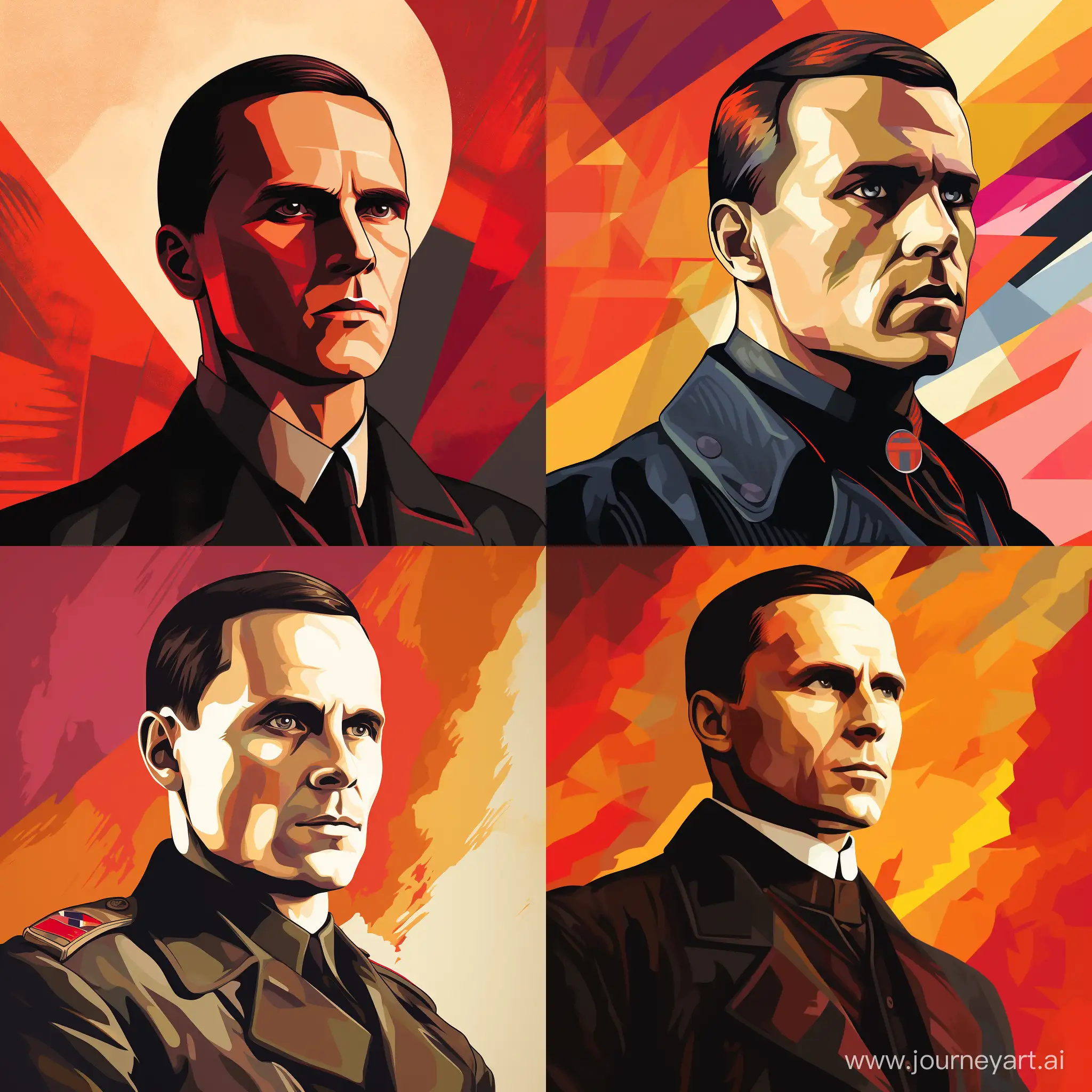 A GTA-style drawing of Stepan Bandera, a prominent leader of Ukrainian nationalism.