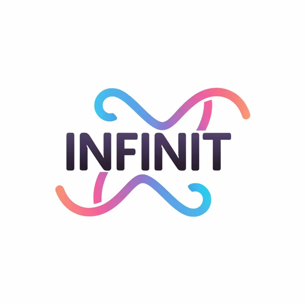 a logo design,with the text "Infinity", main symbol:infinity,Minimalistic,clear background