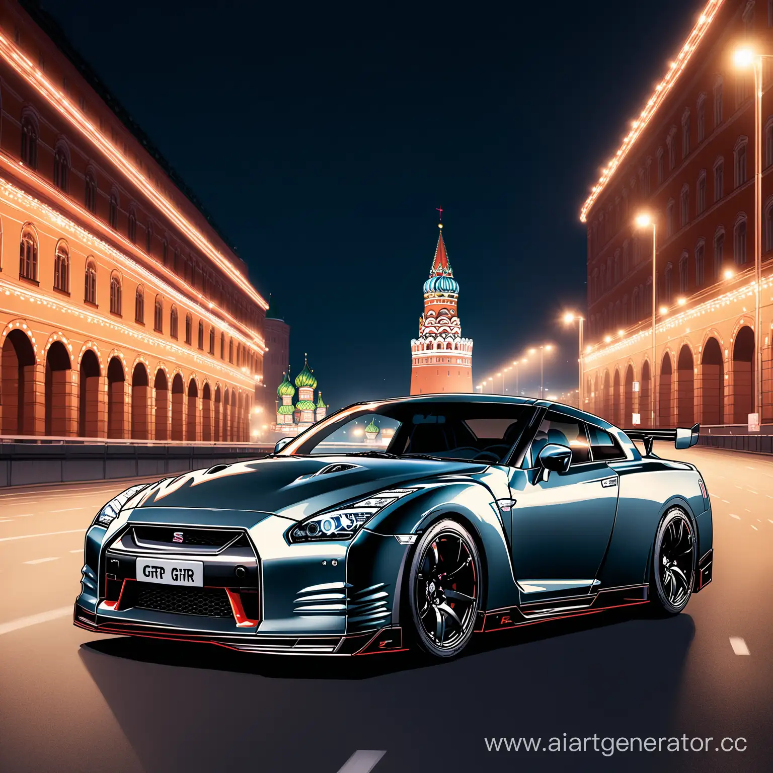 Stunning-Nissan-GTR-Roaming-the-Illuminated-Streets-of-Moscow-at-Night