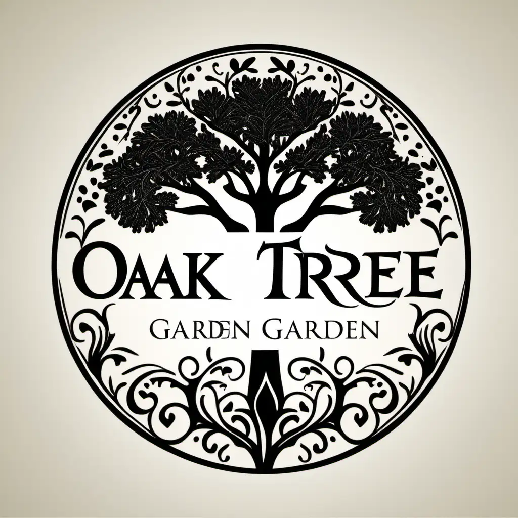 Elegant Mediterranean Logo Design for Oak Tree Garden Stari Bar Montenegro