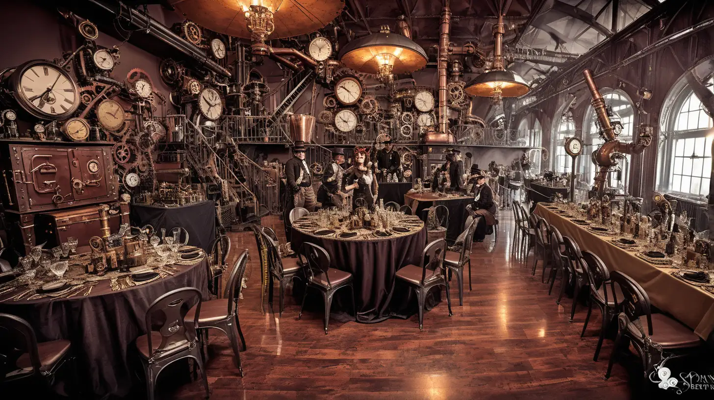 Enchanting Steampunk Party Celebration with Victorian Elegance