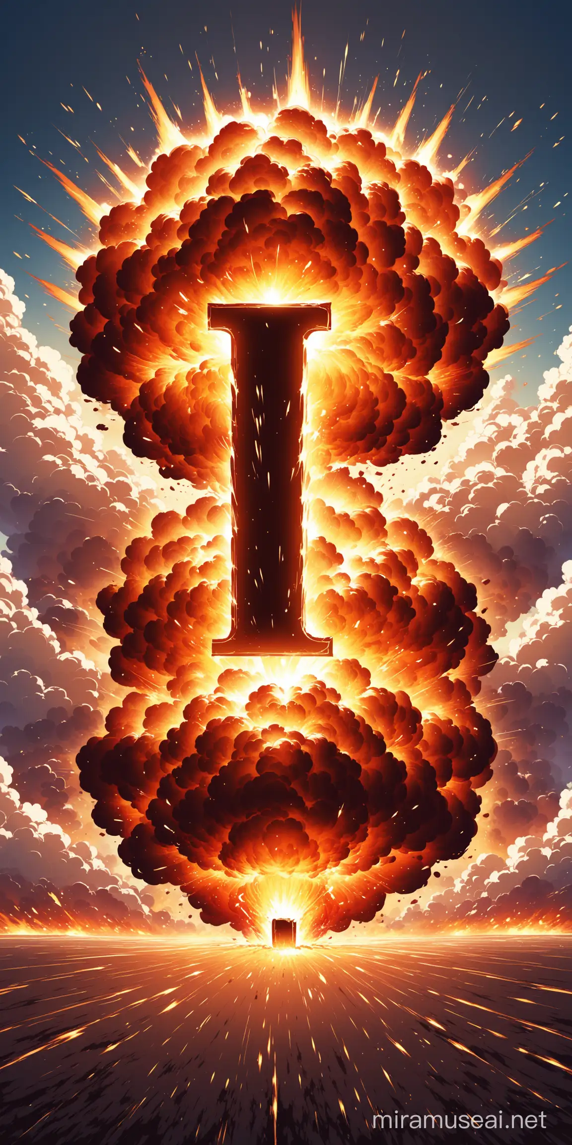 Explosão em formato de "I"