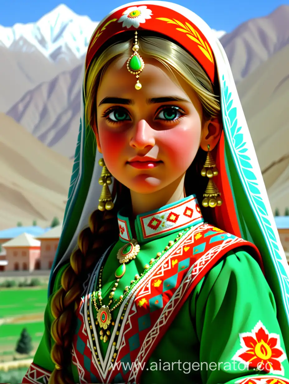 Девушка-весна в таджикском образе