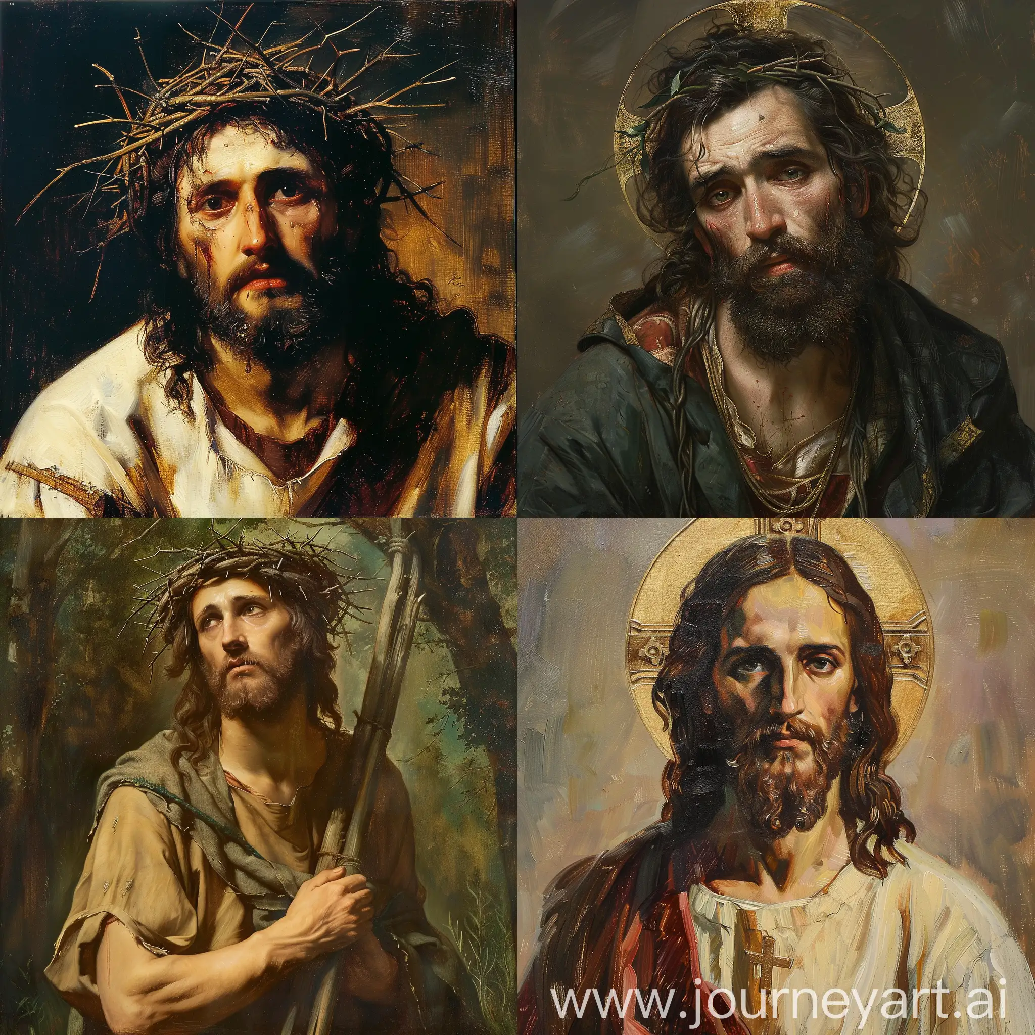 Polish-Jesus-Portrait-with-Symmetrical-Composition