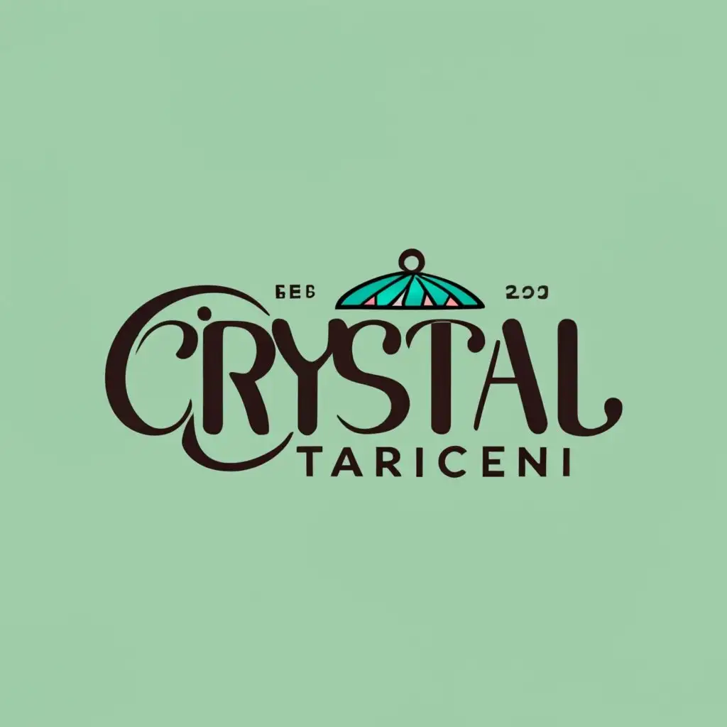 logo, Colorful elegant, with the text " Crystal Tariceni ", typography, be used in Restaurant industry