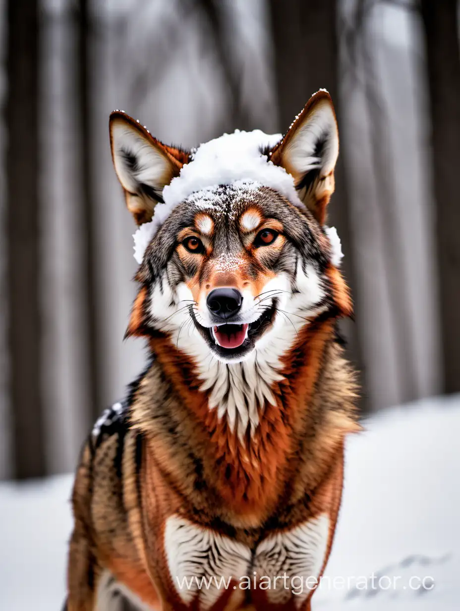 Cheerful-Red-Wolf-Amidst-Snowdrifts