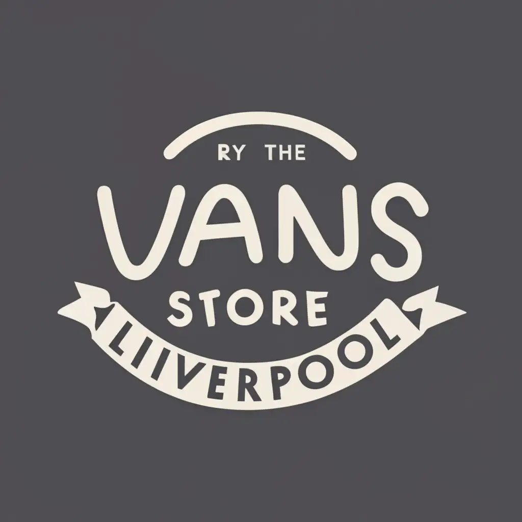 logo, shoes, with the text "VANS STORE LIVERPOOL", typography, be used in Automotive industry
